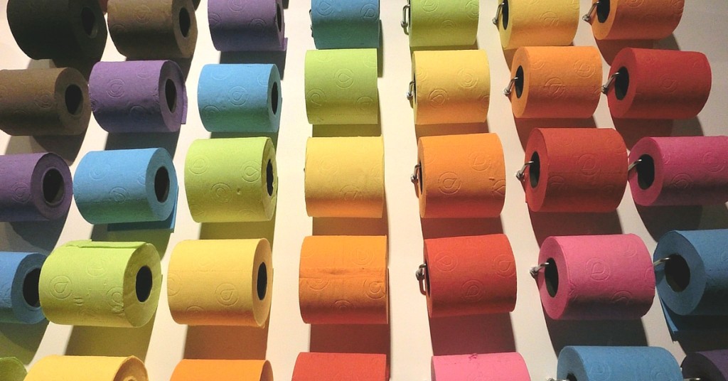 toilet paper colorful